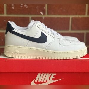 Nike Air Force 1 07 Women’s White Obsidian Blue Sneakers Retro Shoes
